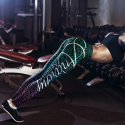 Jaguar Leggings, turquoise/purple, Anarchy