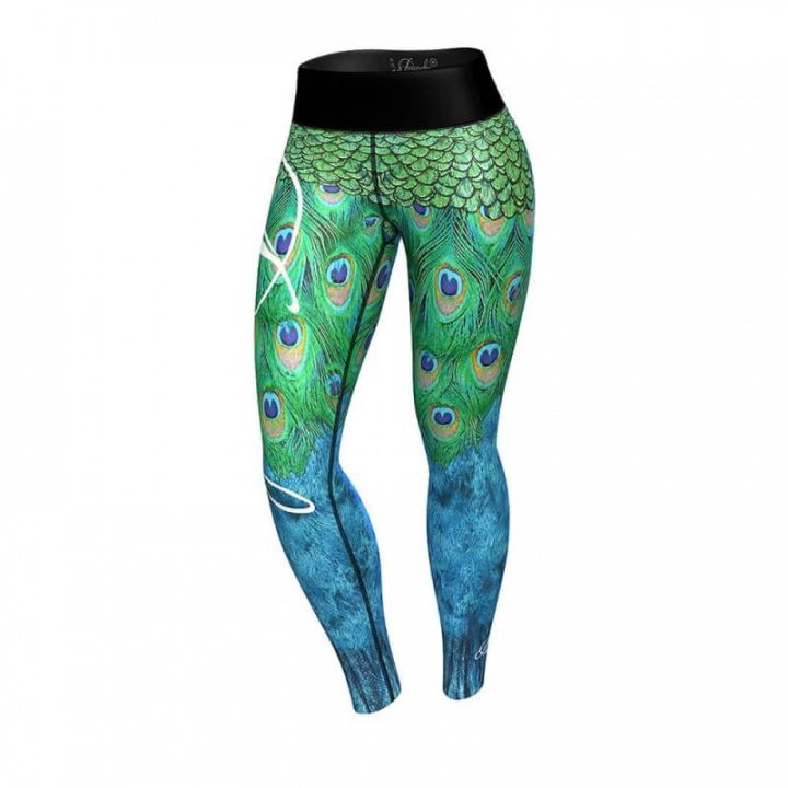 Sjekke Peacock Leggings, green/blue, Anarchy hos SportGymButikken.no