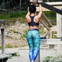 Peacock Leggings, green/blue, Anarchy