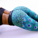 Peacock Leggings, green/blue, Anarchy