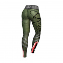 Bomber Compression Leggings, green/gray, Anarchy