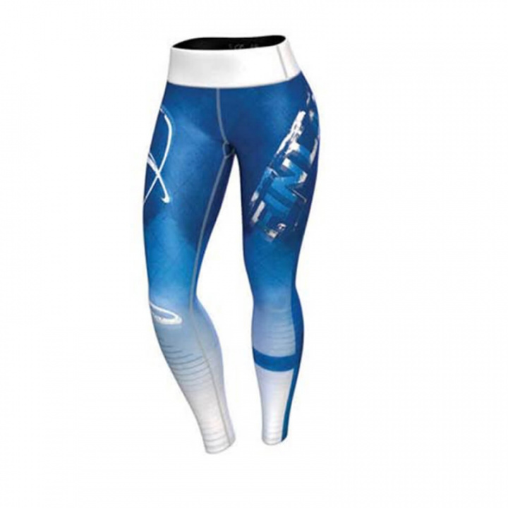 Sjekke Finland Nation Leggings 3.0, blue/white, Anarchy hos SportGymButikken.no