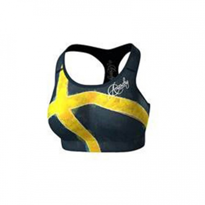 Sjekke Svea Sports Bra, blue/yellow, Anarchy hos SportGymButikken.no