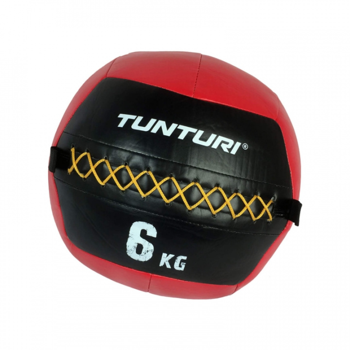 Sjekke Tunturi Wall Ball 6 kg Red hos SportGymButikken.no
