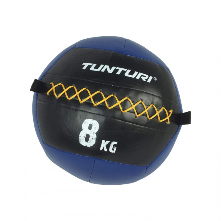 Sjekke Tunturi Wall Ball 8 kg Blue hos SportGymButikken.no