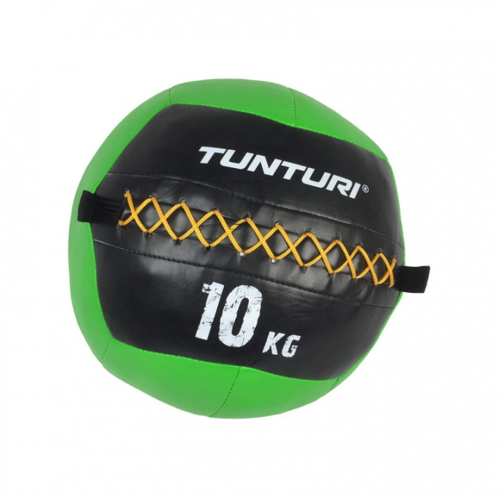 Sjekke Tunturi Wall Ball 10 kg Green hos SportGymButikken.no