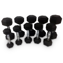 Hexmanualsett, 10-par: 1 - 10 kg, Tunturi