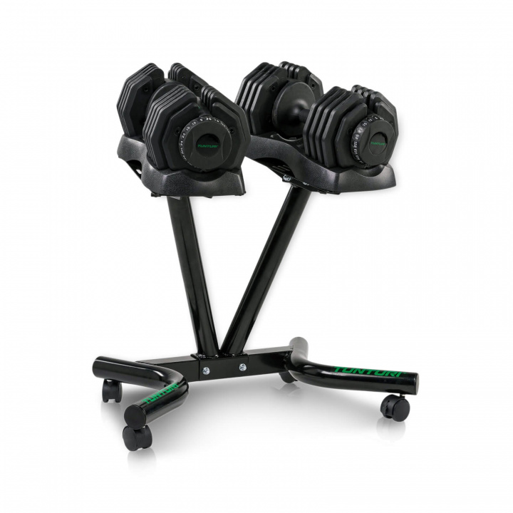 Sjekke Selector Dumbbells 2 x 25 kg & Manualstativ, Tunturi hos SportGymButikken