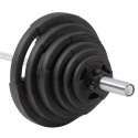 Olympisk vektstangset De Luxe, gummi, 135 kg, Master Fitness