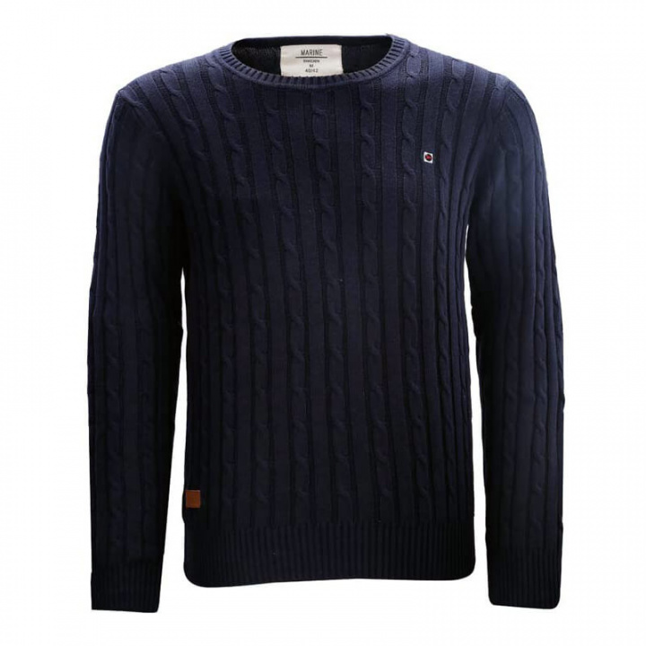 Sjekke Seaport Sweater, navy, Marine hos SportGymButikken.no