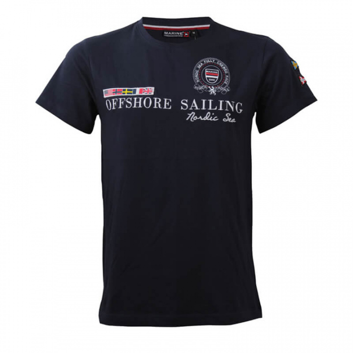 Sjekke T-Shirt, navy, Marine hos SportGymButikken.no