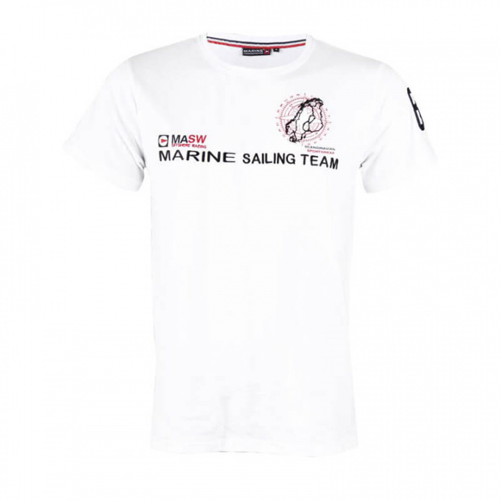 Sjekke Sailing Team T-shirt, white, Marine hos SportGymButikken.no