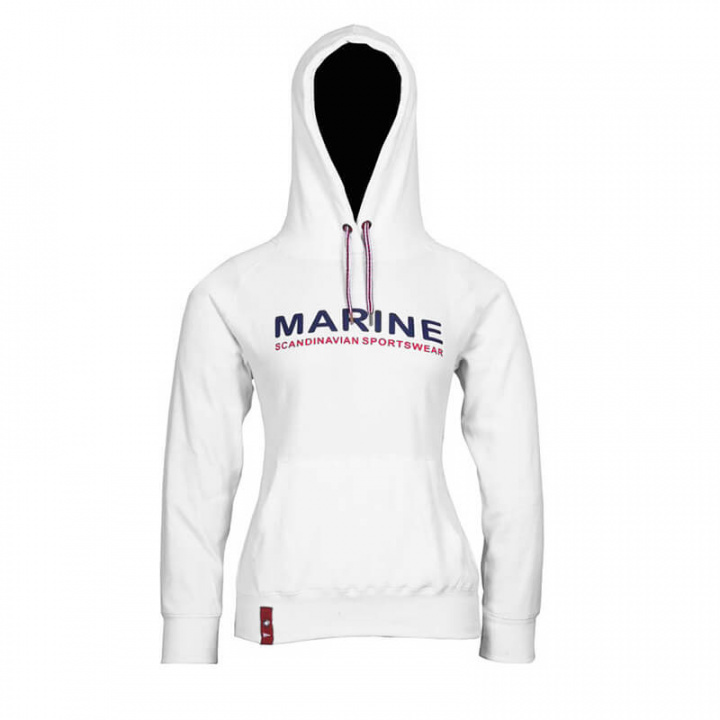 Sjekke Girl Sweater With Hood, white, Marine hos SportGymButikken.no