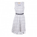 Margate Singlet Dress, white comb, Marine